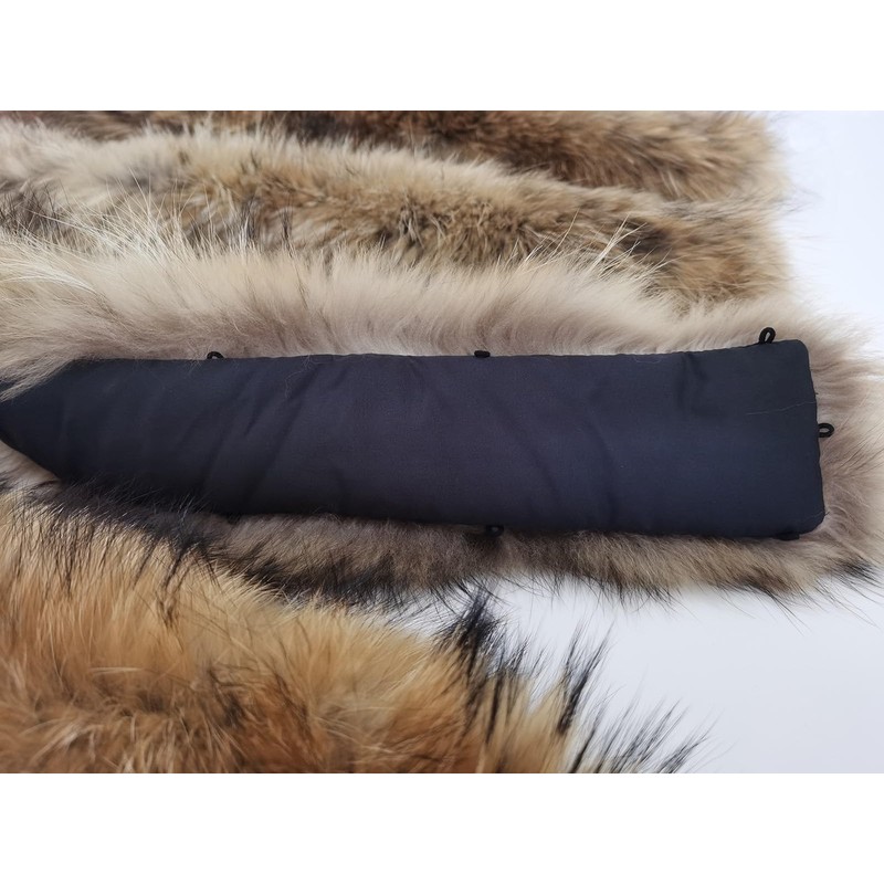 Real Pelts Collar Women Neck Warmer Scarf Raised Raccoon Hairs