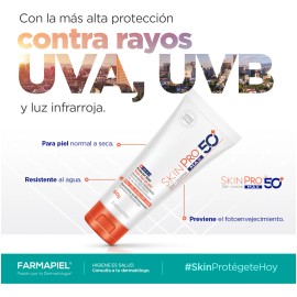 Bloqueador Solar Facial Fps Skinpro Max Protector Humectante Piel Normal Seca Alta Protección Skincare Dermatológico Farmapiel