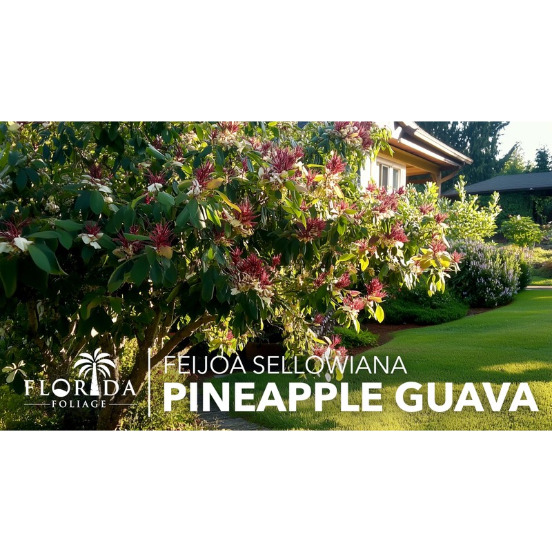 Pineapple Guava - 3 Live Plants - Feijoa Sellowiana -