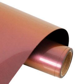 FUNKAKA FUNKAKA Chameleon HTV Vinyl Roll Heat Transfer Vinyl, 12" X 9ft Brown to Yellow Gradient Iron On Vinyl for T-Shirt Change Color PU Stretchy HTV Vinyl for All Cutter Machine Easy to Cut & Weed