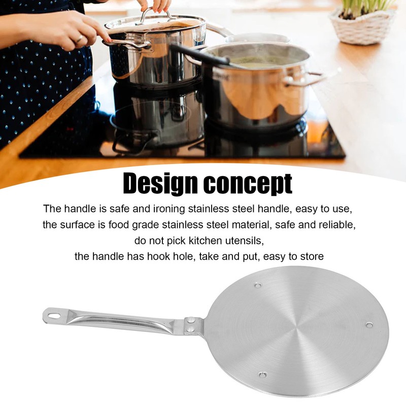 Heat Diffuser Induction Plate with Handle Kitchen Induction Cooker Adapter