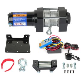 ROADFAR 4000LBS Electric Winch 12V Towing Trailer Steel Cable Off Road w/wireless remote - Easy Install