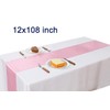 WENSINL Satin Pink Table Runner 12 x 108 Inches Pack