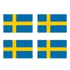 4 X Sweden Flag Temporary Tattoo Lasts 1 week Swedish