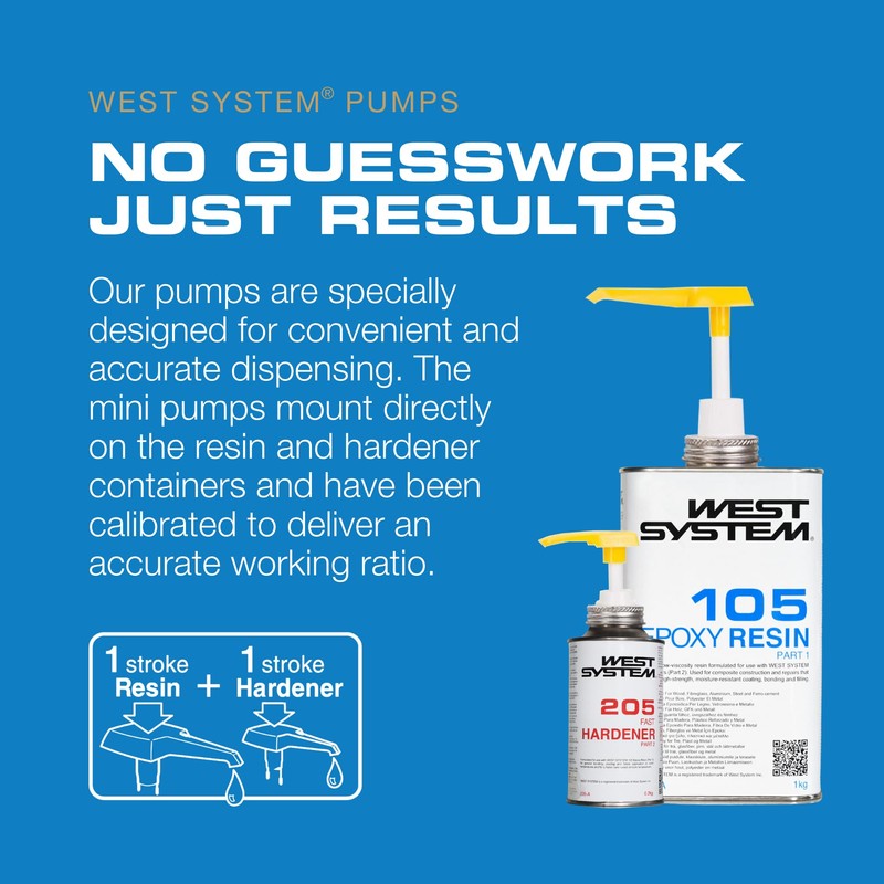 West system Dispensers for Epoxy Resin & Hardener, Yellow, 5:1