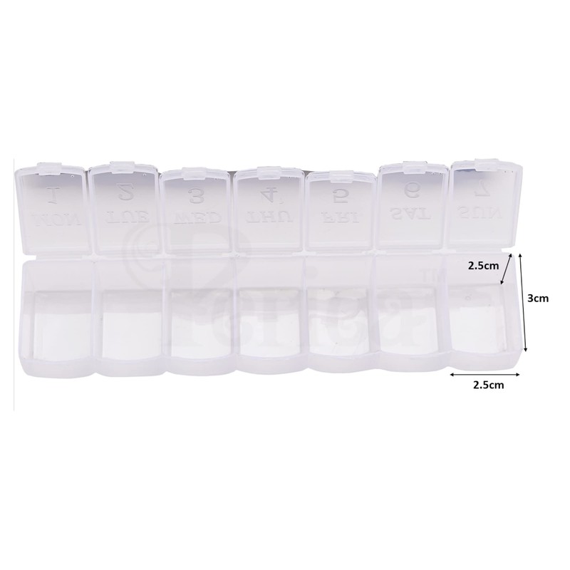 Periea ‘Angie’ 7 Day Pill Organiser with Discreet, Protective &