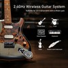 ACEMIC 2.4GHz Wireless Guitar System Rechargeable 4 Channels Audio Wireless