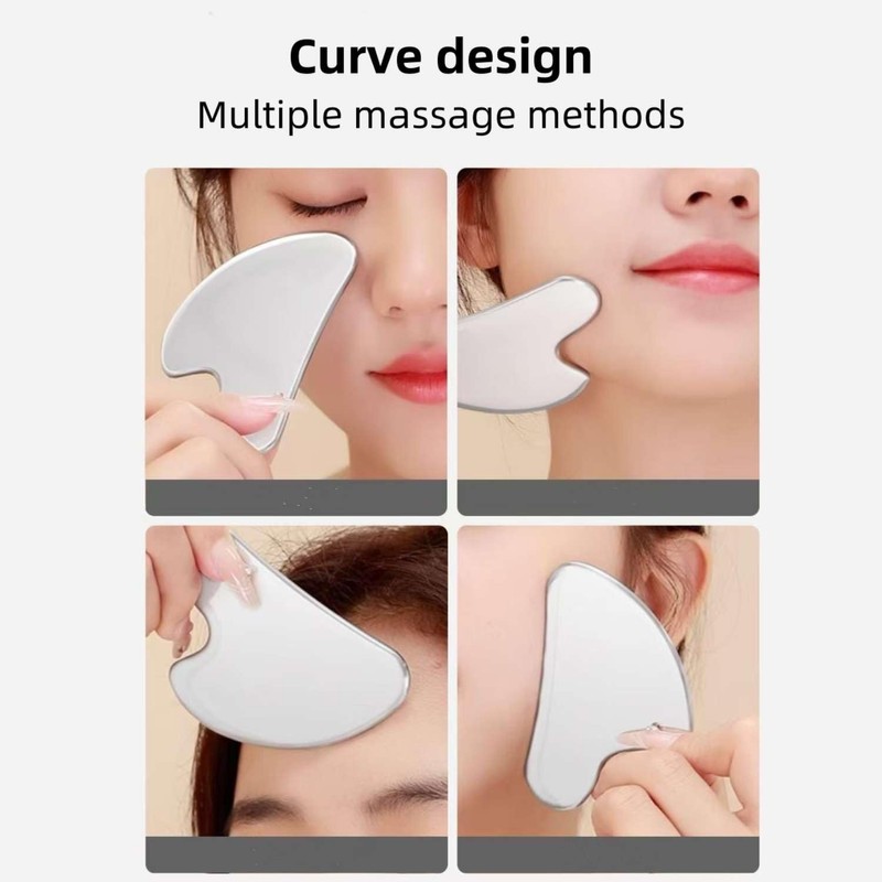 Stainless Steel Gua Sha Facial Tools, Heart Shape Gua Sha