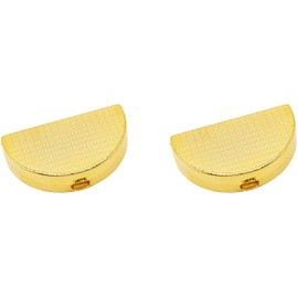 Set of 2 Semi Circular Pocket Purse Pill Box & Organizer with Single Compartment (Gold Block)