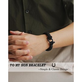 To My Boy Bracelet, Christmas Stocking Stuffers for Teens Son Gift Ideas Teenage Boys Birthday Gifts