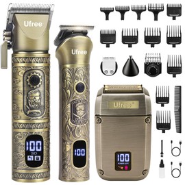 Ufree Beard Trimmer, Hair Clippers Mens Shaver Electric Razor, Hair Trimmer for Men Cordless Barber Clippers and Trimmers Set, Hair Cutting Kit for Men Grooming Gifts