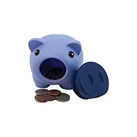 Alpen Glow Products Piggy Banks (Coin Holder) (Unbreakable/Shatterproof) (Plastic Pigs for Storing Money, Coins, Miz)(Shatter Proof)(Multiple Colors)(3 Pigs Per Pack)(Purple, Green, Blue)