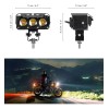 2pzs Faros Auxiliares 3 Modos Doble Color Led Para Auto