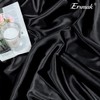 Ersmak Black Satin Fabric by The Yard, 60" Wide Shiny
