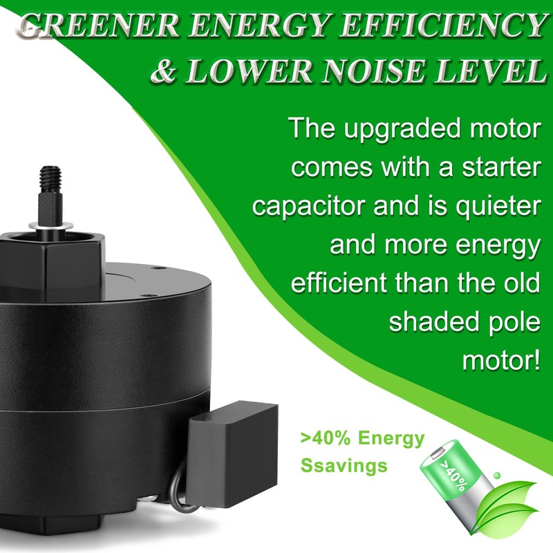 HHQ Bathroom Exhaust Fan Motor & Blower Wheel Replacement for
