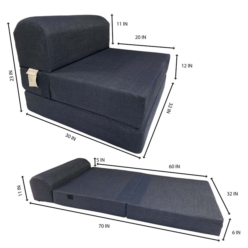 Amfuton Sleeper Chair Folding Foam Beds, Portable Bed Sit Sleeper