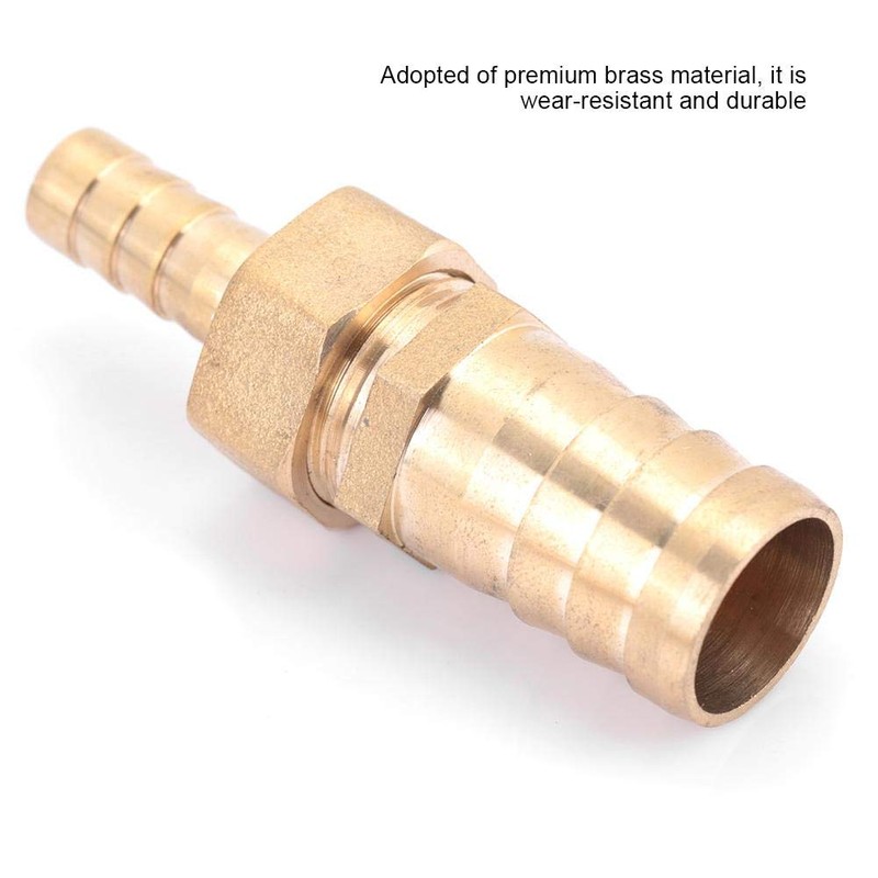 Hilitand Brass Fitting, 10-16mm Barb Reducer, Wear-resistant, Durable, 1 Pcs