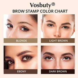 VOSBUTY Eyebrow Stamp Stencil kit, Eyebrow Stamp for Perfect Brows
