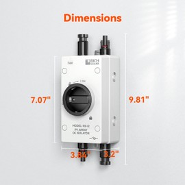 RICH SOLAR Solar PV DC Quick Disconnect Switch 1500V 32 Amps, RS-i2
