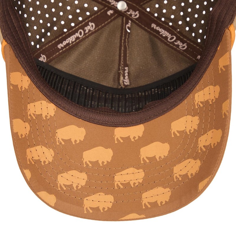 Yellowstone National Park 5-Panel Brown and Tan Unstructured Hat