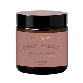 Fuego de Venus | Suplemento para Mujeres en Menopausia y Perimenopausia | Black Cohosh, Maca, Shatavari, Fenogreco, L-Arginina y L-Citrulina | 90 Cápsulas Veganas