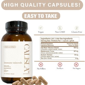 Calisla Irish Sea Moss Capsules | High Potency | With Bladderwrack & Burdock Root | Immune Support & Minerals | 90 Capsules