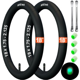 18 х 1.75-2.125 Inner Tube Children's Bicycle, Folding Bike and Bicycle Trailer 18 Inch 18 x 1.75/1.95/2.125 with Car Valve 32 mm Includes 2 Mounting Levers Pack of 2 Compatible with 18 Inches