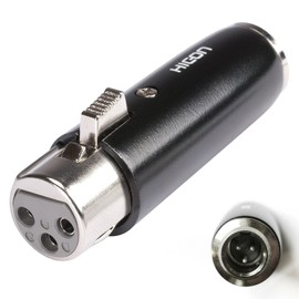 Adapter XLR f. - Mini-XLR male schwarz, HI-X3MX3-FM