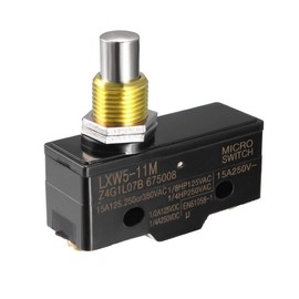 sourcing map LXW5-11M 1NO + 1NC Panel Mount Snap Button Type Micro Limit Switch