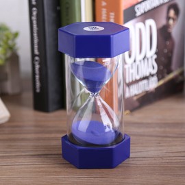 Timer,Sanduhr 10/20/60 Minuten - Kreative Sand Glas Sanduhr Minuten Timer Clock Home Office Dekor (blue 60 mins)
