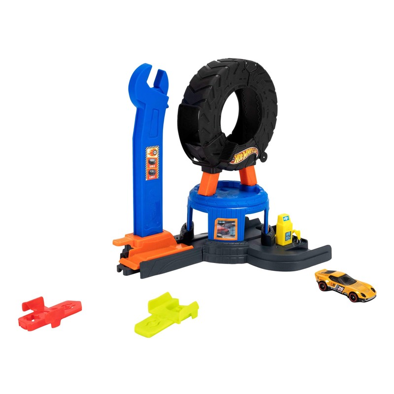 Hot Wheels City - Mega Centro Gomme, pista multidirezionale con