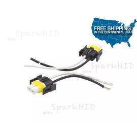 SparkHID H11 Female Ceramic Headlight Fog Lamp Wiring  Connector Plugs pigtail High Temp