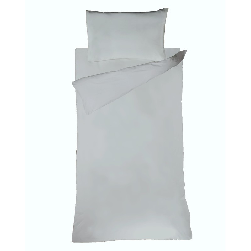 Plain Dyed Cotton Percal Grey 200TC Flat Sheet 180 x