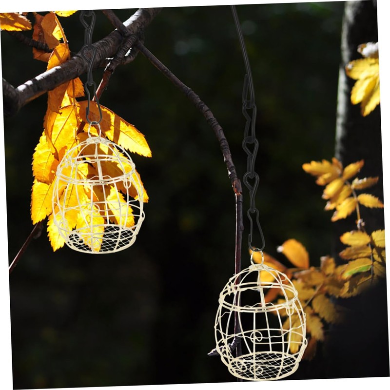 WOONEKY 6Pcs Feeder for Garden Hanging Outdoor Bird Feeding Container