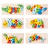 6Pcs Wooden Animal Matching 3D Puzzle Educational Interesting Animal Matching
