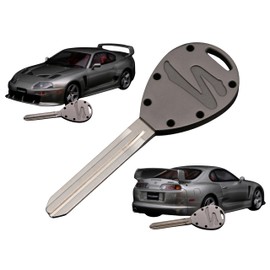 PRO SPEC IMPORTS - 'Frosted Titanium' Billet Titanium Key for Toyota A80 / MK4 Supra, Spare Key Blank, Keychain, OEM