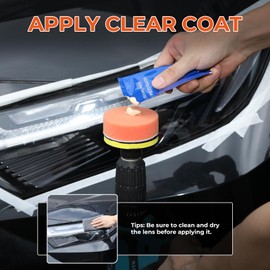 GEARLEADER Car Headlight Restoration Kit Polishing Paste Headlamp Repair Light Lenses Headlight Refurbish Tool Restore Polishing Pad Kit