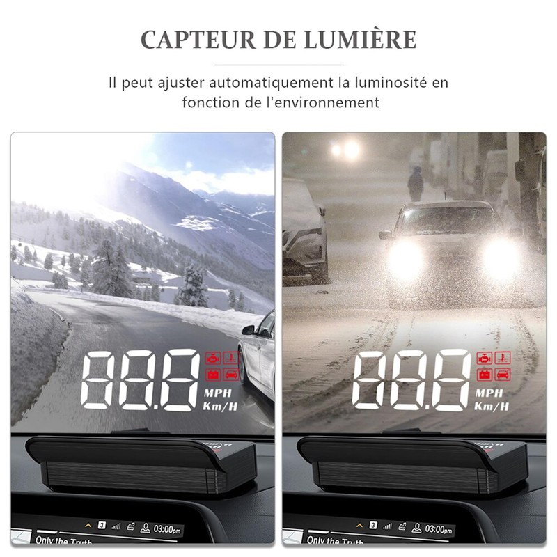 Universal HUD Head-Up Speedometer OBD2 II - Digital M3 Car
