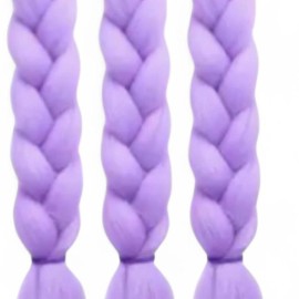 NA 24" Lavender Purple Braided Hair Extension Rumi Cutegoth Fairycore Costume