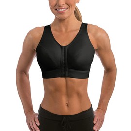 ENELL Women's Lite Full Coverage Sports Bra (101),8,Black