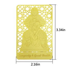 Feng Shui Sun Wu Kong Longevity & Good Health Gold Amulet Card