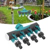 4 Way Hose Splitter Metal Valve Water Distribution Controller Connector