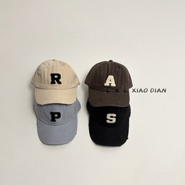 Imported Retro Embroidered Baby Hat, Vintage Style Kids' Boys' Spring Autumn Thin Casual Versatile Hat, Head Circumference 48-52cm (Ages 2-6) Standard/Ys-422 Black 3ea