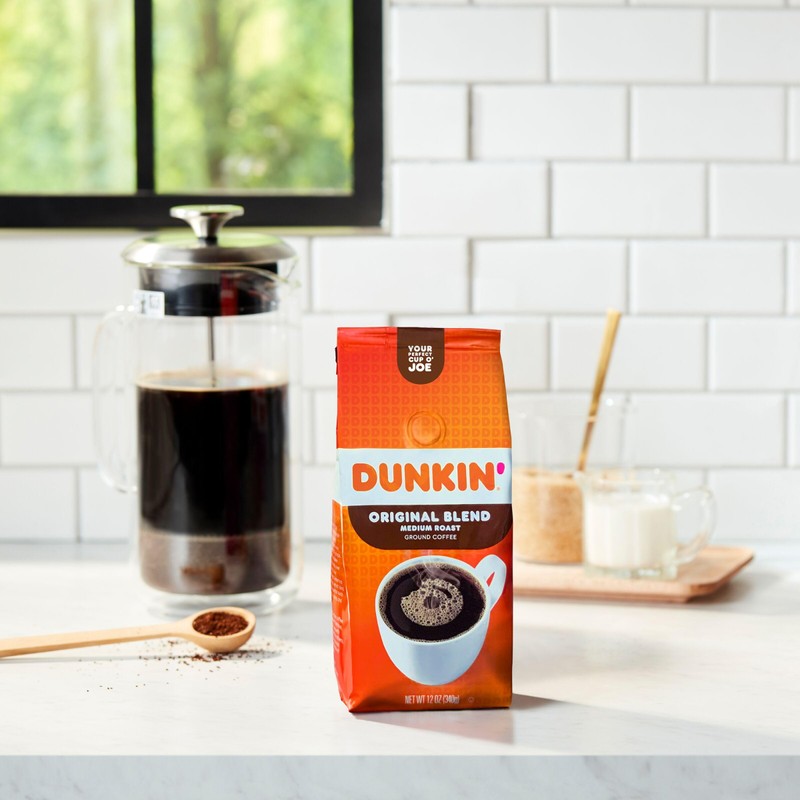 Dunkin' Original Blend Medium Roast Ground Coffee, 12 Ounces (Pack