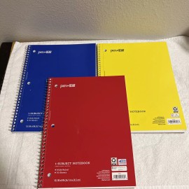 Pen Gear 3 Pack Pen+ gear 1 Subject Spiral Notebook,Colle