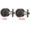 Dynasty Hardware Pocket Door Latch, Round Sliding Handle for Bathroom