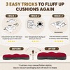 downluxe Indoor Chair Cushions for Dining Chairs, Tufted Overstuffed Textured