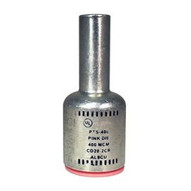 Morris 90975 Straight Solid Pin Terminal Compression Type Connector with 2/0 Awg Cable to Number 1 Pin Wire Range, 5-Pack