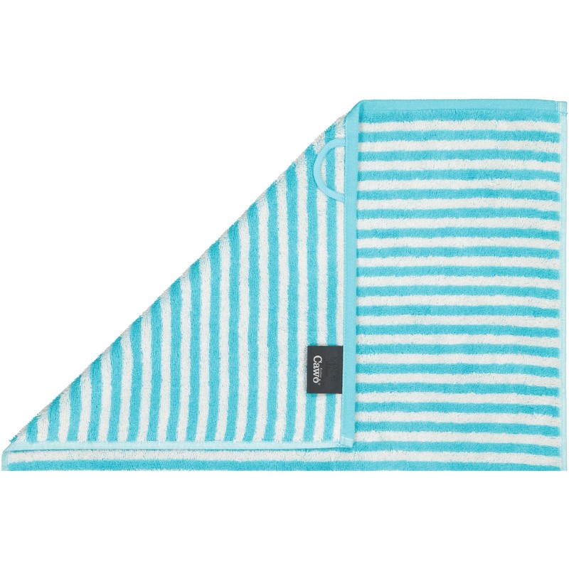 Cawö Home Hand Towels Campus Ringel 955 Turquoise 41 Guest