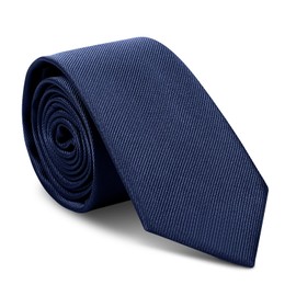 URAQT Men Ties, Classic Men's Solid Color Necktie, Premium Pure Color Skinny Necktie with Multiple Colors, 6cm (Navy Blue)